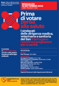 Prima di votare pensa alla salute. Il programma del 14 settembre