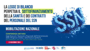 LEGGE DI BILANCIO. LE RISORSE STANZIATE PER LA SANITÀ SONO TROPPO POCHE