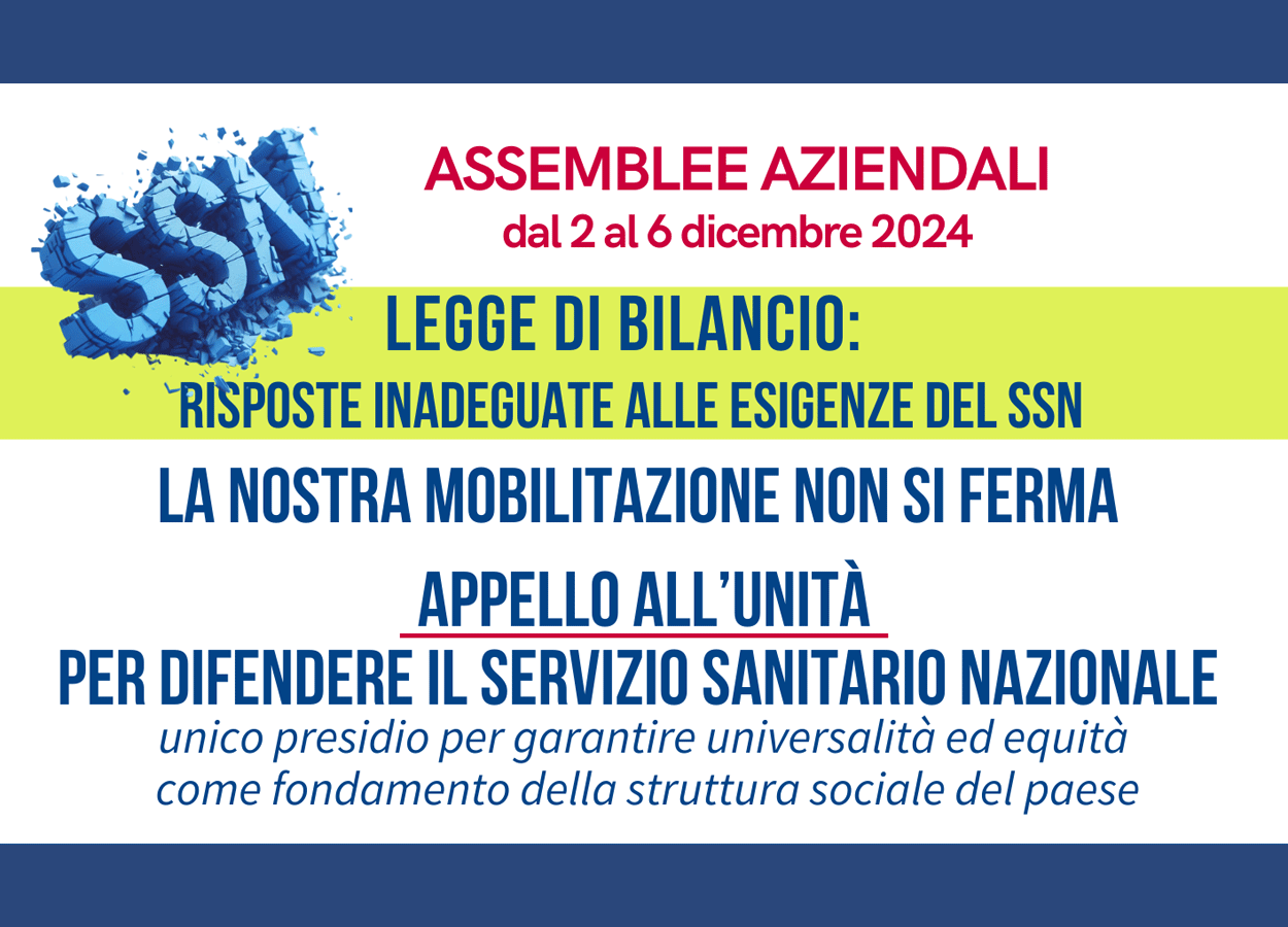 Assemblee sindacali unitarie dal 2 al 6 dicembre 2024