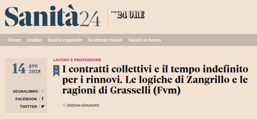 I contratti collettivi e il tempo indefinito per i rinnovi. Le logiche di Zangrillo e le ragioni di Grasselli (Fvm)